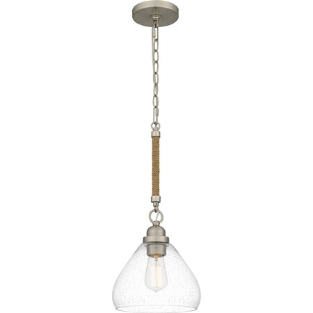 Quoizel Laughlin 1-Light Brushed Nickel Mini Pendant QPP5635BN